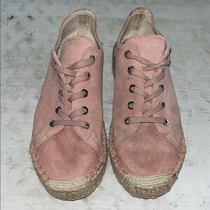 Alohas pink suede espadrilles shoe | size 7-7.5